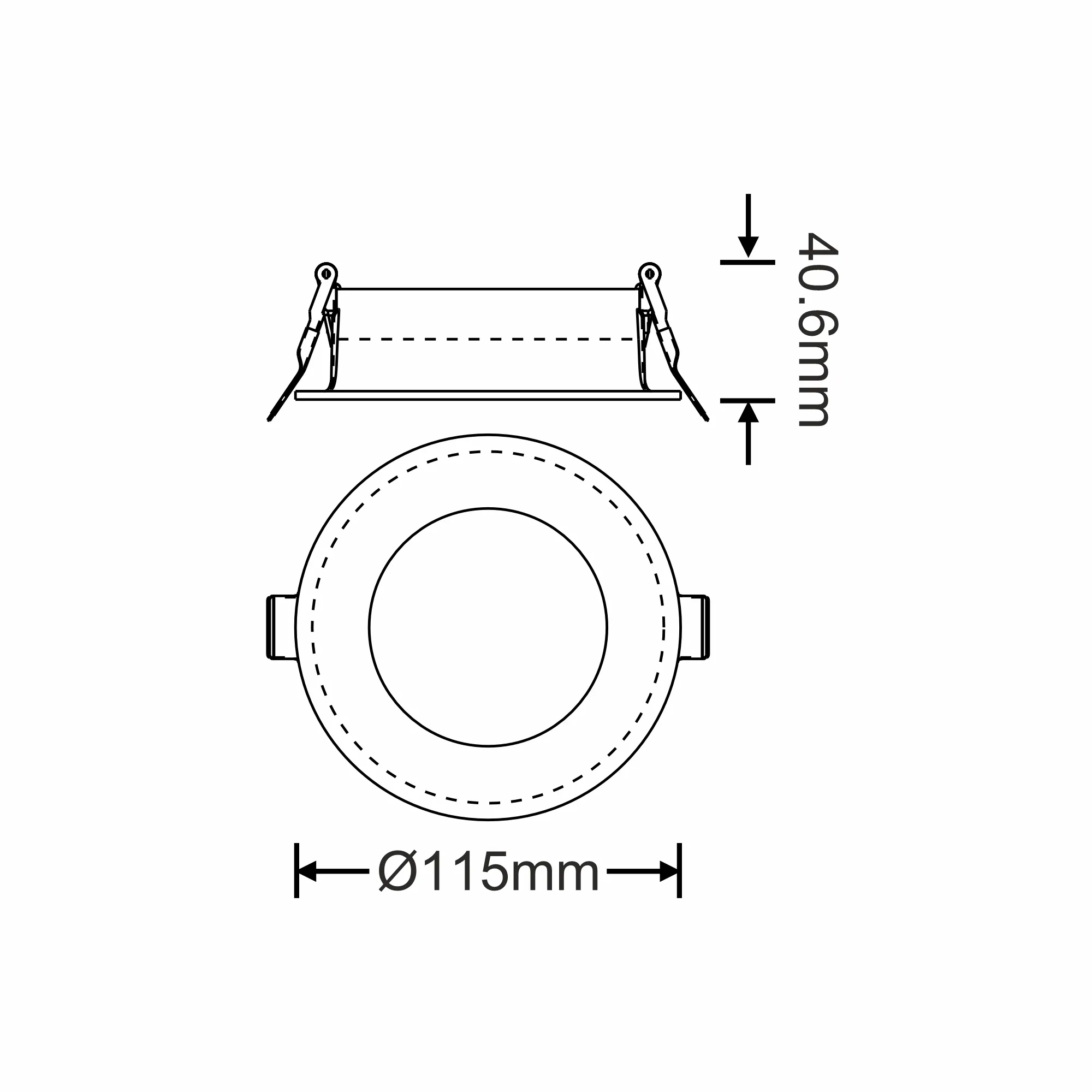 Blenza 26-BK Recessed Ceiling Luminaires Dlux Round Recess Ceiling